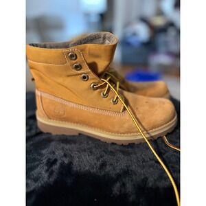 Timberland ReBOTL Mixed Media Nubuck Canvas Boots Wheat Tan‎ A23G8 Mens 5.5 US